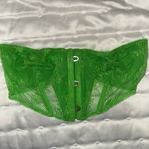 Urban Outfitters Green Lace Bustier